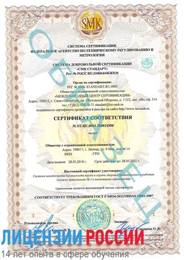 Образец сертификата соответствия Керчь Сертификат OHSAS 18001